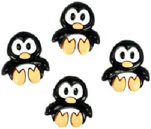 Dress It Up Playful Penguins Fun Buttons 5816