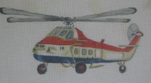 Handpainted Needlepoint Canvas 3331 Helicopter