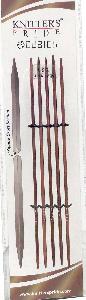 Knitter's Pride 06"/15 cm 2.75 mm/US 2 Rosewood Cubics Double Point Needles 
