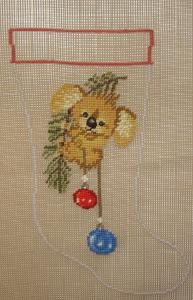 Koala Bear Christmas Stocking 2636 Needlepoint Canvas
