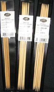 SRK 08"/20cm 2.00 mm/US 0 Bamboo Double Point Needles
